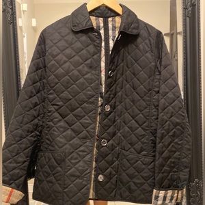 Women Girls quilted nova Burberry jacket size 14 fits women’s XS/smalll